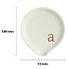 COLLECTIVE HOME - Ceramic Coffee Spoon Rest, Monogram Ceramic Spoon Holder, 3.8 Inches Coffee Spoon Holder, Mini Teaspoon Rest, Small Spoon Holder for Stove Coffee Bar (a) view 4