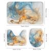 Dunmat 4Pcs Modern Horse Shower Curtain Sets with Non-Slip Rugs view 3