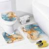 Dunmat 4Pcs Modern Horse Shower Curtain Sets with Non-Slip Rugs view 4