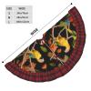 Parrot On The Branch Print Christmas Tree Skirt Red Black Plaid Border Xmas Tree Skirt Holiday New Year Party Christmas Party Decor. 30 in 36 in 48 in view 4