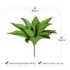 Ttranewsoo Artificial Agave Plants, UV Resistant Fake Agave Planters for Indoor and Outdoor Decorating Artificial Plants for Outdoors Fake Plants (2Pack, 12.6") Green view 2