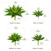 Ttranewsoo Artificial Agave Plants, UV Resistant Fake Agave Planters for Indoor and Outdoor Decorating Artificial Plants for Outdoors Fake Plants (2Pack, 12.6") Green view 3