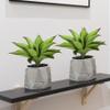 Ttranewsoo Artificial Agave Plants, UV Resistant Fake Agave Planters for Indoor and Outdoor Decorating Artificial Plants for Outdoors Fake Plants (2Pack, 12.6") Green view 4