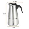 AOOCHU Espresso Coffer Maker Stainless Steel Moka Coffee Pot With Electric Stove Stovetop Expresso Percolator Easy To Clean Italian Cooker Induction Portable Cafeteria Classic Cafe Silver (6 cup) view 2
