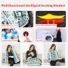 FUYAO Heated Shawl USB Cordless Wrap for Women, 3 Heating Settings, 8 Heating Pads Electric Ultra Soft Blanket with Flannel Cape, Christmas Warm Gift,150x80cm view 3