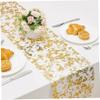 KUYYFDS Gold Table Runner 2Pcs Christmas Table Runner 28 * 275cm Tailorable Decorative Gold Foil Table Runner Transparent Mesh Gold Runner for Table Party Wedding Christmas Gold Table Decorations view 2