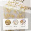 KUYYFDS Gold Table Runner 2Pcs Christmas Table Runner 28 * 275cm Tailorable Decorative Gold Foil Table Runner Transparent Mesh Gold Runner for Table Party Wedding Christmas Gold Table Decorations view 3