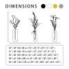 cadeali Flower in Vase Metal Wall Decor, Art, Minimalist Decor Natural Themed Rustic Farmhouse Style, For Living Room, Fathers Day Gift (Black, 32'' x 35'' | 82 90 cm) view 4