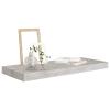 Gecheer Floating Wall Shelf, Modern Honeycomb MDF with Metal Frame, 23.6 x 9.3 x 1.5 Inches, Concrete Grey for Living Room, Bedroom, Office Decor view 4
