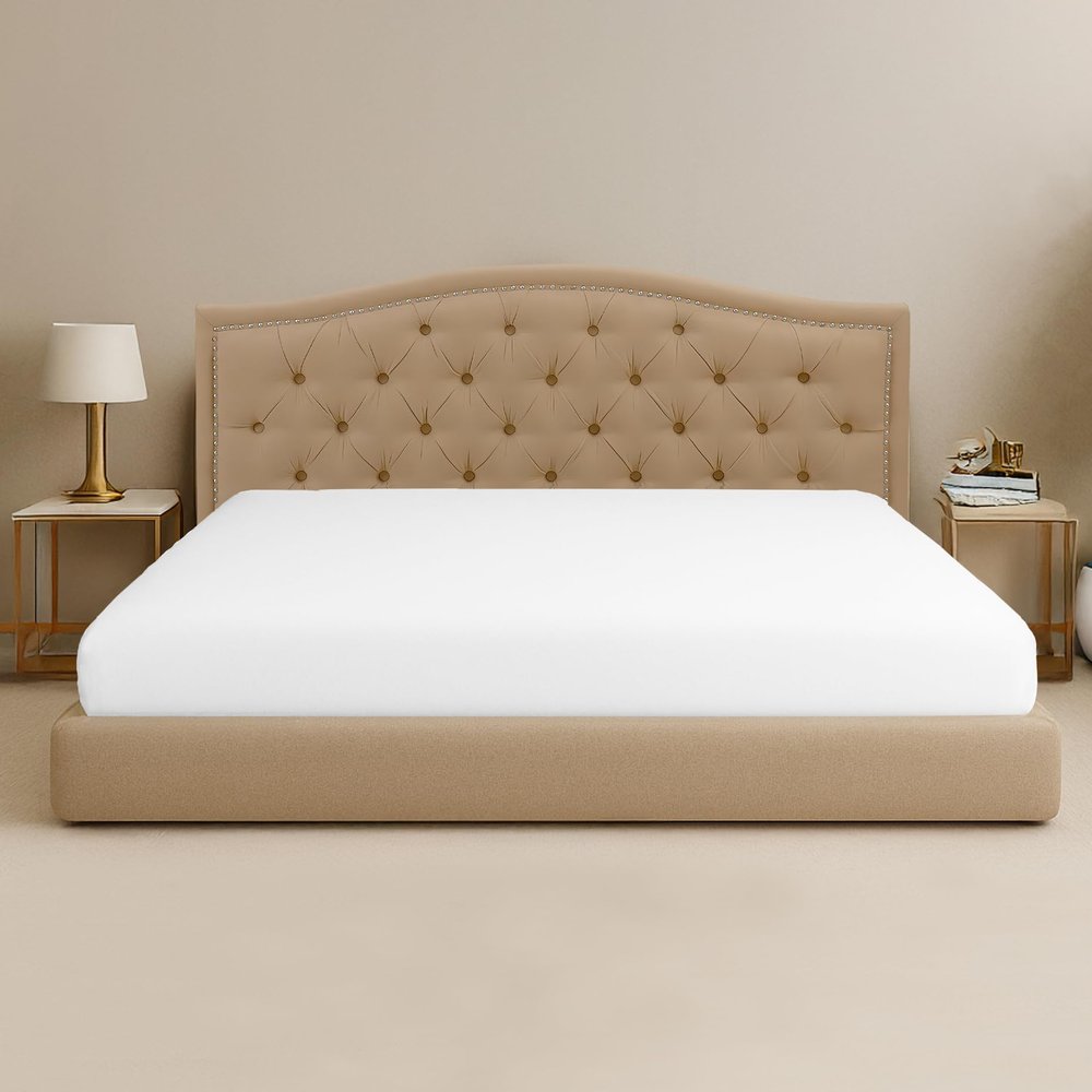 SGI Bedding 80W  98L 1Pc Texas King Fitted Sheet Only 100% Egyptian Cotton - 600 TC Fits 15" Deep Pocket - Soft Breathable Luxury Oversized Sheets, for Extra Large Beds - White