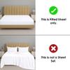 SGI Bedding 80W  98L 1Pc Texas King Fitted Sheet Only 100% Egyptian Cotton - 600 TC Fits 15" Deep Pocket - Soft Breathable Luxury Oversized Sheets, for Extra Large Beds - White view 3