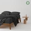Neerahi Pure 100% Certified Organic Cotton Bed Sheet Set 800 Thread Count, 4 Piece Bedding Set, 18" Extra DEEP Pocket, Crisp and Cooling Sateen Weave, Eco-Friendly -(Dark Grey, Full-XL) view 2