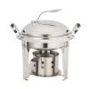 UGCER Round Chafing Dish Stainless Steel Chafer and Buffet Warmer Set with Food Pan, Fuel Holder and Lid for Catering Party Wedding,Silver view 1