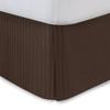 King Bed Skirt Brown Stripe Bed Skirt 14 Inch Drop Tailored/Pleated Striped Bedskirt, Dust Ruffle with Split Corners and Platform view 1