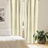 Ambesonne Yellow and White Window Curtains Pack of 2, Hexagonal Pattern Honeycomb Beehive Simplistic Geometrical Monochrome, Lightweight Set with Rod Pocket, 4 Panels of - 28" x 84", Yellow White view 4