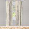 Ambesonne Birch Tree Window Curtains Pack of 2, Forest Fresh Foliage Nature Abstract Trunks Black Spots, Lightweight Set with Rod Pocket, 4 Panels of - 28" x 84", Tan Green view 2