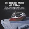 CHI Steam Iron for Clothes with 8' Retractable Cord, 1700 Watts, 3-Way Auto Shutoff, 400+ Holes, Professional Grade, Temperature Control Dial, Lava Infused Ceramic Soleplate, Black and Red (13113) view 3