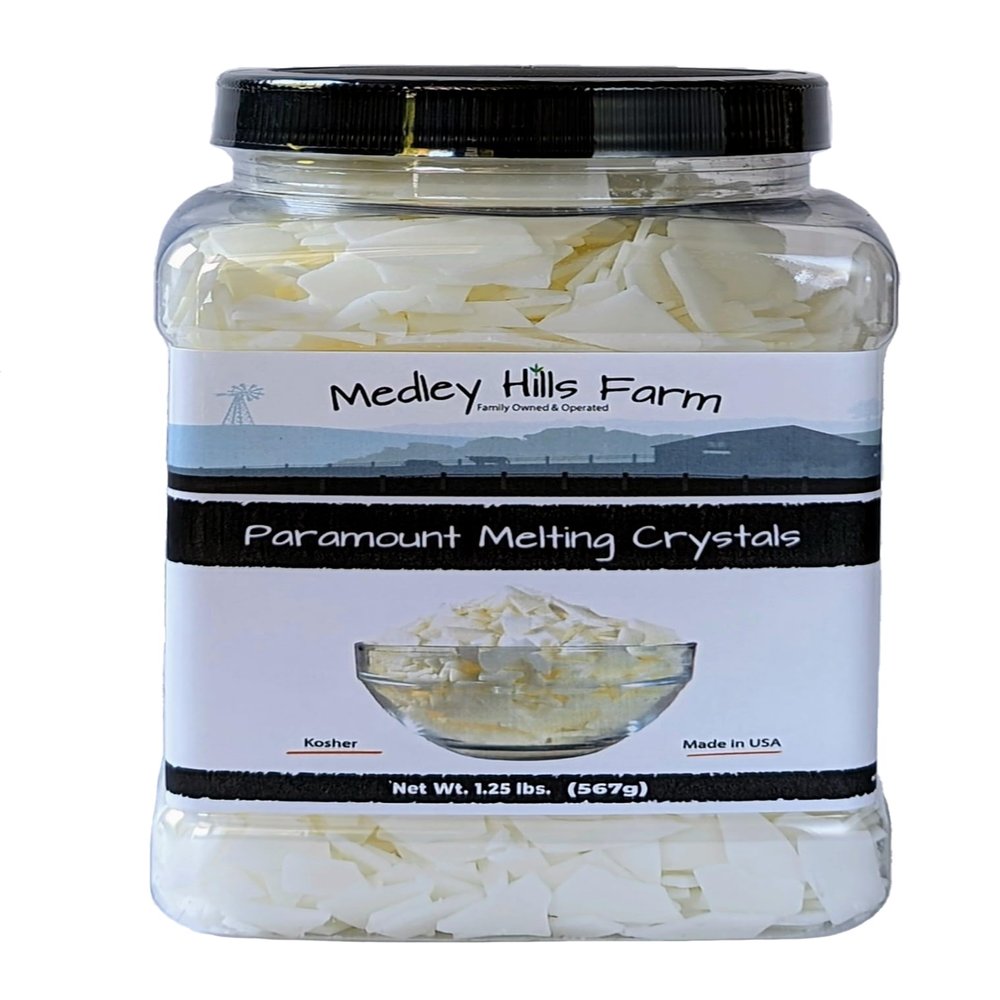 Paramount Melting Crystals by Medley hills farm 1.25 lbs. in Reusable Container - Paramount crystals for candy melts - Chocolate thinner - Made in USA
