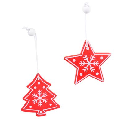Amosfun 12pcs Hanging Pendant Xmas Tree Ornament Creative Christmas Decor for Tree Doorway Garden for Weddings Parties and Festive Celebrations