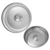 2pcs Grill Cover Stainless Steel Melting Dome Lid Indoor Grill and Griddle Plate Covers for Dinner Plates Stainless Steak Cover Round Baking Pan Food Micro-wave Oven view 1