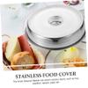 2pcs Grill Cover Stainless Steel Melting Dome Lid Indoor Grill and Griddle Plate Covers for Dinner Plates Stainless Steak Cover Round Baking Pan Food Micro-wave Oven view 3
