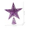 GOOHOCHY Metal Glittered Star Christmas Tree Topper Ornament Hollow Iron Art Treetop Decoration for Festive Cheer Xmas Tree Star for Holiday Decor view 3