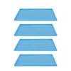 4Pcs Silicone Dehydrator Mats High Temperature Prevent Sticking Fruit Dehydrator Trays with Edges (Blue) view 1