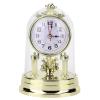 Honio Clock Retro Glass Desk Clock Antique Room for Mute Retro Cover Stand Retro Decorated Table Clock Clocks (Gold) view 1