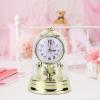 Honio Clock Retro Glass Desk Clock Antique Room for Mute Retro Cover Stand Retro Decorated Table Clock Clocks (Gold) view 2