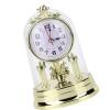 Honio Clock Retro Glass Desk Clock Antique Room for Mute Retro Cover Stand Retro Decorated Table Clock Clocks (Gold) view 3