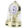 Honio Clock Retro Glass Desk Clock Antique Room for Mute Retro Cover Stand Retro Decorated Table Clock Clocks (Gold) view 4