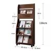 GRFIT Magazine Rack Wooden Magazine Storage Rack Information Rack Floor Display Rack House Plan Publicity Display Rack Vertical Newspaper Shelves Newspaper Display Rack view 2