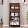 GRFIT Magazine Rack Wooden Magazine Storage Rack Information Rack Floor Display Rack House Plan Publicity Display Rack Vertical Newspaper Shelves Newspaper Display Rack view 4