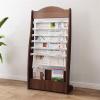 GRFIT Magazine Rack Floor Standing Newspaper Rack Maple Colour/Walnut Colour Newspaper Rack Book and Newspaper Rack Wooden Magazine Organiser Brochure Stand Newspaper Display Rack (Color : B) view 4