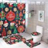 ZGDPBYF Christmas Bathroom Rugs Sets 3 PieceBathroom Carousel,Ornamental Joy and Snowfall Non Slip Bath Mats for Bathroom Floor, Soft Washable Bathroom Mats and Rugs Sets for Toilet Shower Sink view 2