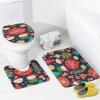 ZGDPBYF Christmas Bathroom Rugs Sets 3 PieceBathroom Carousel,Ornamental Joy and Snowfall Non Slip Bath Mats for Bathroom Floor, Soft Washable Bathroom Mats and Rugs Sets for Toilet Shower Sink view 3