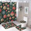 ZGDPBYF Christmas Bathroom Rugs Sets 3 Piece Red Gingerbread Delight,Candy Patterns and Snowfall LongNon Slip Bath Mats for Bathroom Floor, Soft Washable Bathroom Mats and Rugs Sets for Toilet Shower view 2