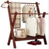 LUCEAE Clothes Rack Hat Rack Bedroom Vertical Coat Rack Simple Floor-Standing Clothing Storage Rack Bamboo Wood Multifunctional Hangers Rack Shoe Rack Sturdy Durable Easy to Move/a view 1