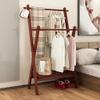 LUCEAE Clothes Rack Hat Rack Bedroom Vertical Coat Rack Simple Floor-Standing Clothing Storage Rack Bamboo Wood Multifunctional Hangers Rack Shoe Rack Sturdy Durable Easy to Move/a view 3