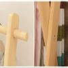 LUCEAE Clothes Rack Hat Rack Bedroom Vertical Coat Rack Simple Floor-Standing Clothing Storage Rack Bamboo Wood Multifunctional Hangers Rack Shoe Rack Sturdy Durable Easy to Move/a view 4