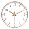 TUOYIBO Modern Fashion 14 Inch Wall Clock, Silent Scandinavian Gold Border Quartz Clock, Living Room Home Simple Wall Watch, No Need to Drill Holes in The Wall Decorative Watch view 1