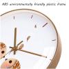 TUOYIBO Modern Fashion 14 Inch Wall Clock, Silent Scandinavian Gold Border Quartz Clock, Living Room Home Simple Wall Watch, No Need to Drill Holes in The Wall Decorative Watch view 2