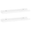 BaraSh Wall Shelves 2 pcs Shelving Wall Mounted Bedroom Decor Shelves for Wall Storage Shelves Decorative Shelves High Gloss White 15.7"x3.5"x1.2" view 3