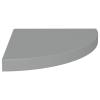 BaraSh Corner Shelves 2 pcs Gray 13.8"x13.8"x1.5" MDF Corner Shelves Corner Wall Shelves Corner Shelf view 4