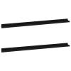 BaraSh Wall Shelves 2 pcs Shelving Wall Mounted Bedroom Decor Shelves for Wall Storage Shelves Decorative Shelves Black 45.3"x3.5"x1.2" view 3