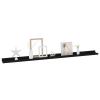 BaraSh Wall Shelves 2 pcs Shelving Wall Mounted Bedroom Decor Shelves for Wall Storage Shelves Decorative Shelves Black 45.3"x3.5"x1.2" view 4