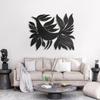 Black Metal Beautiful Bird Wall Decor Metal Wall Sculptures Hanging for Dining Room Bedroom Bathroom Hallway - 24" Black view 3