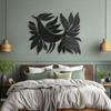 Black Metal Beautiful Bird Wall Decor Metal Wall Sculptures Hanging for Dining Room Bedroom Bathroom Hallway - 24" Black view 4