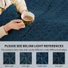 FY FIBER HOUSE Fleece Throw Blankets with 3D Pattern  Warm Super Soft Fluffy Cozy Decorative Blanket for Bed,Couch,Sofa,Camping,Travel(108"x90",Navy) view 3