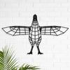 Black Metal Flying Bird Wall Decor Metal Wall Sculptures Hanging for Dining Room Bedroom Bathroom Hallway - 24" Black view 2